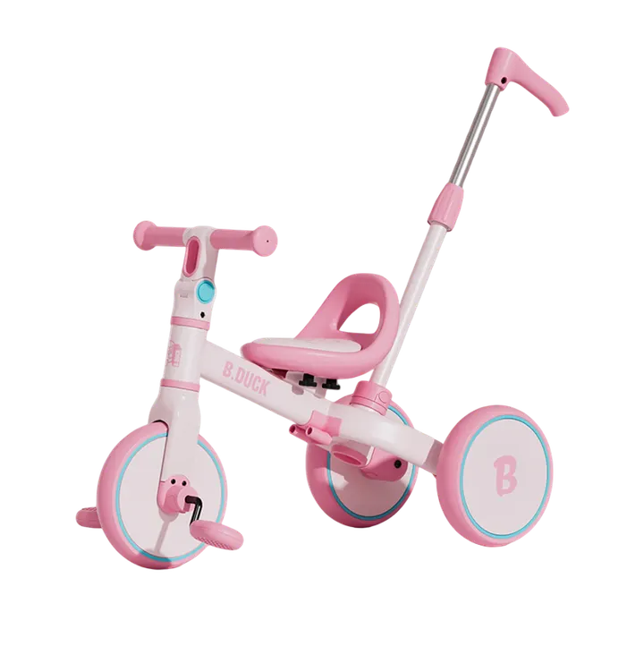 Luddy B.Duck 4-in-1 Toddler Tricycle & Balance Bike in Pink, view 3
