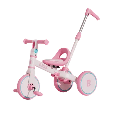 Luddy B.Duck 4-in-1 Toddler Tricycle & Balance Bike in Pink, view 1