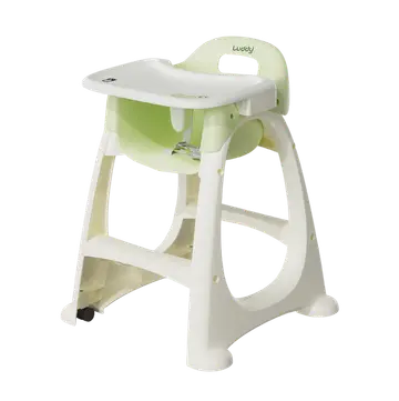 Luddy B.Duck 'Eggshell' Antibacterial Baby High Chair in Green, view 1