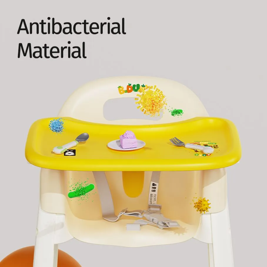 B.Duck Convertible High Chair in Yellow, view 2