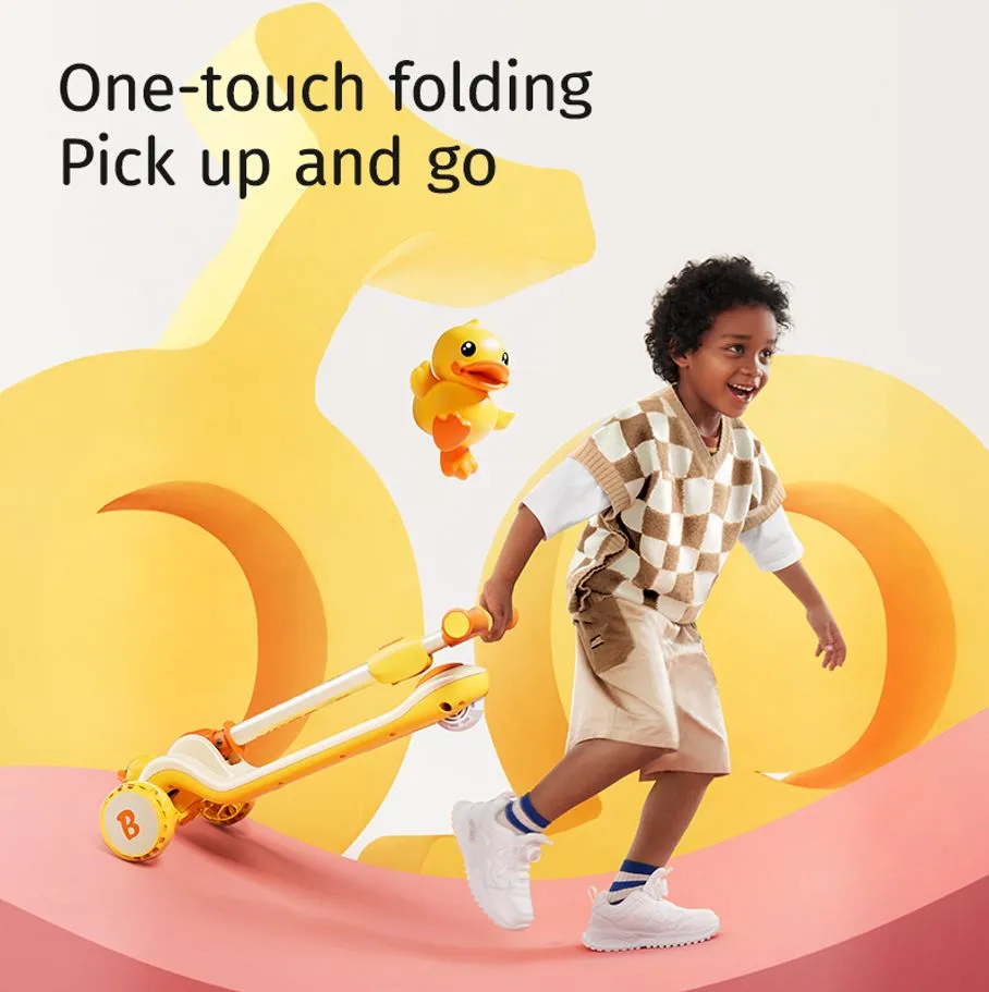 B.Duck Ducky Scooter in Yellow, view 3