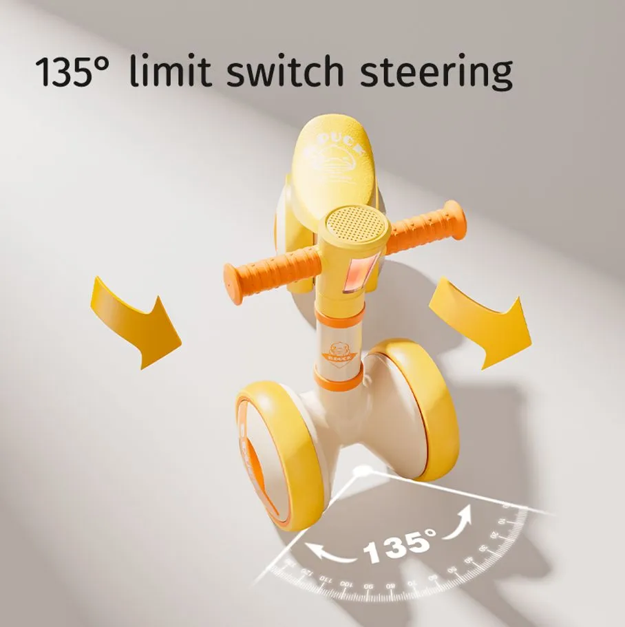 B.Duck Balance Car Plus in Yellow, view 3