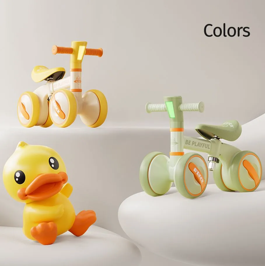 B.Duck Balance Car Plus in Yellow, view 4