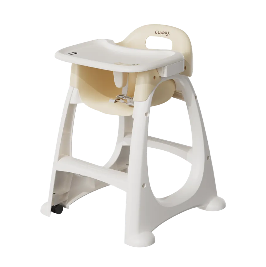 B.Duck Convertible High Chair in White, view 4