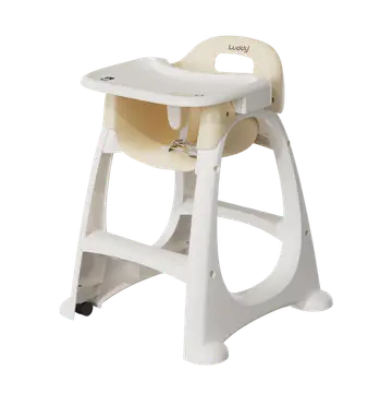 Luddy B.Duck 'Eggshell' Antibacterial Baby High Chair in White, view 1