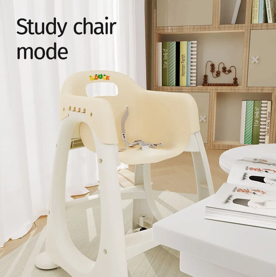 B.Duck Convertible High Chair in White, view 5
