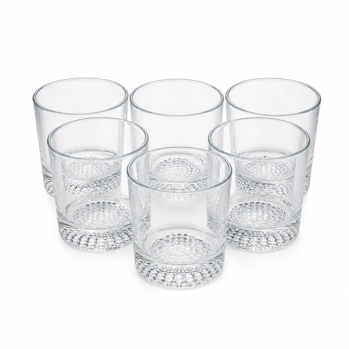 6-Piece Premium 310ml Old Fashioned Tumbler Glassware Set in Clear Glass, view 1