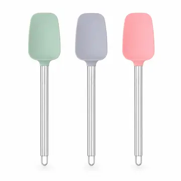 Premium Silicone Spatula with Stainless Steel Handle in Assorted Set, view 1
