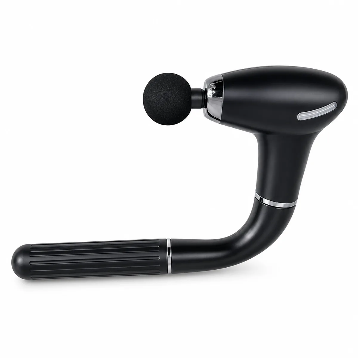 Deep Tissue Percussion Massage Gun with Removable Extended Handle in Black, view 1