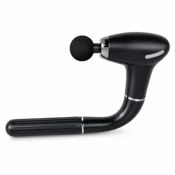Deep Tissue Percussion Massage Gun with Removable Extended Handle in Black, view 1