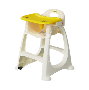Luddy B.Duck 'Eggshell' Antibacterial Baby High Chair in Yellow, view 1