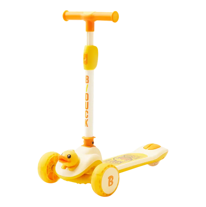 Luddy B.Duck 3-Wheel Folding Scooter with Light-Up Wheels in Yellow, view 1