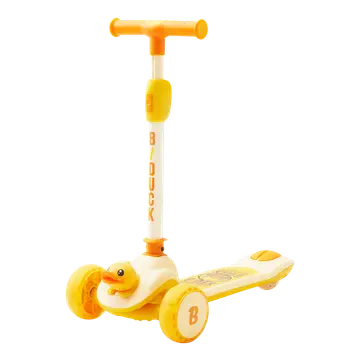 Luddy B.Duck 3-Wheel Folding Scooter with Light-Up Wheels in Yellow, view 1