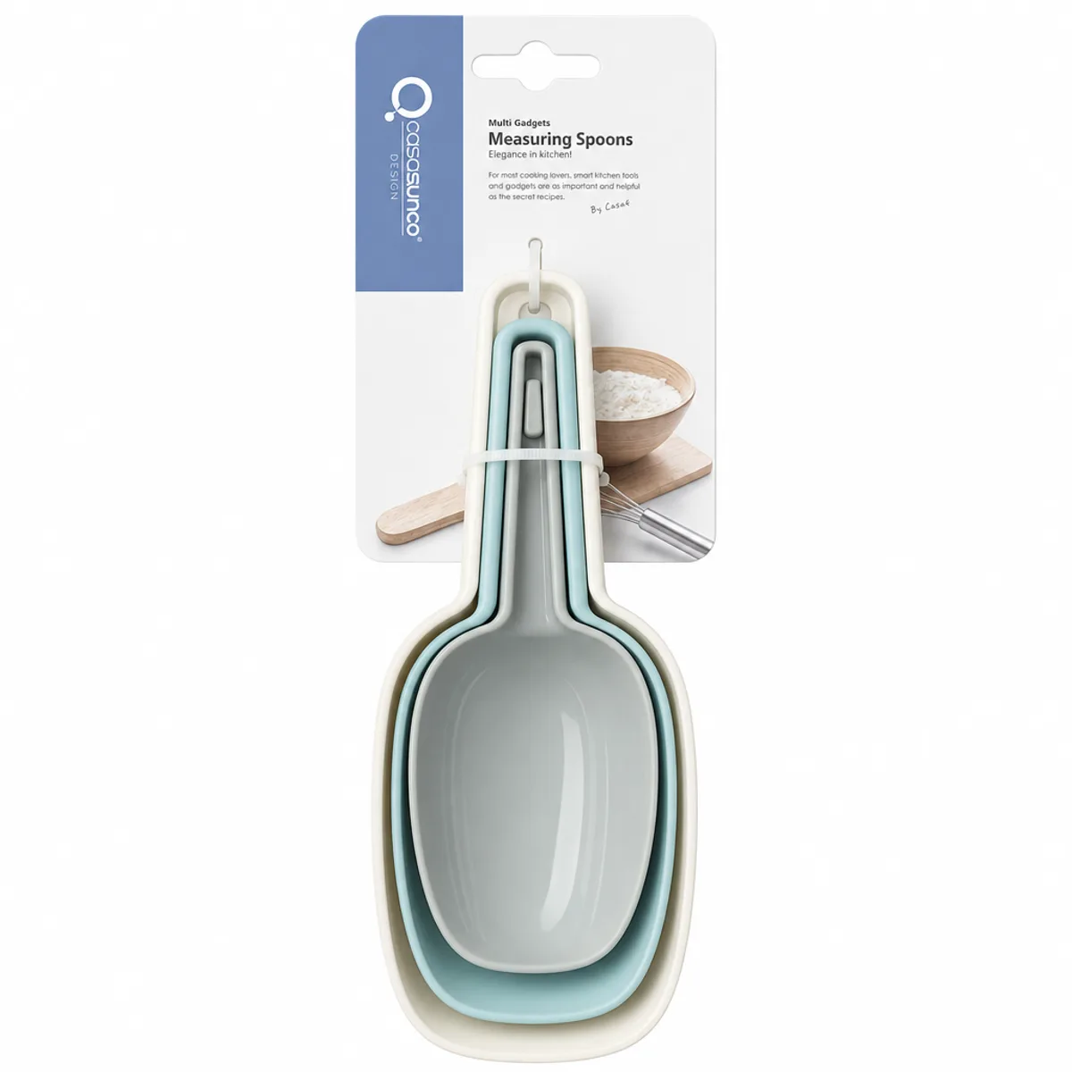 3-Piece Nesting Kitchen Measuring Spoons & Food Scoop Set in Assorted Pastels, view 1