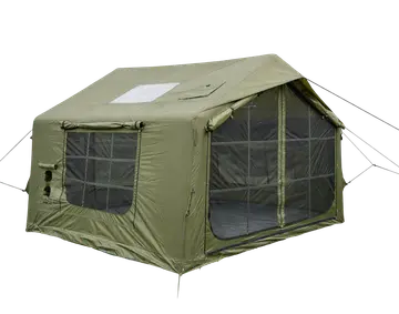 Luxury Inflatable Glamping Tent - Waterproof 420D Oxford 6 Person Outdoor Shelter in Green, view 1