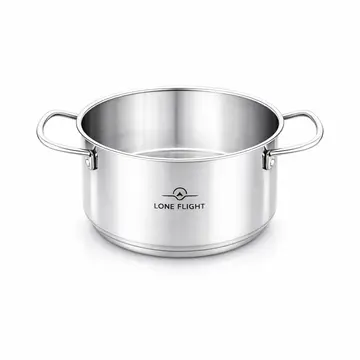 Lone Flight Premium Stainless Steel Casserole Pot in Stainless Steel, view 1