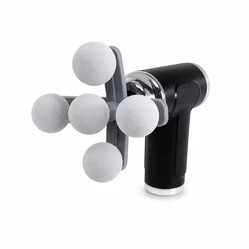 Deep Tissue Percussion Massage Gun with Innovative 5-Ball Attachment in Black, view 1