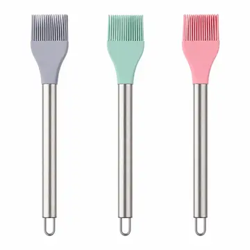 Premium Silicone Basting & Pastry Brush with Stainless Steel Handle in Assorted Set, view 1