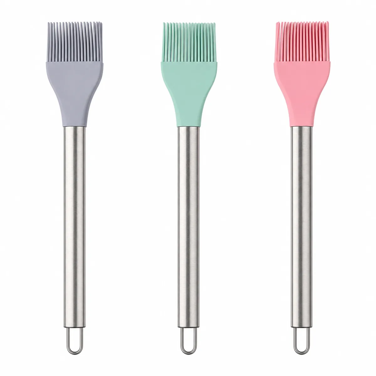 Premium Silicone Basting & Pastry Brush with Stainless Steel Handle in Assorted Set, view 1