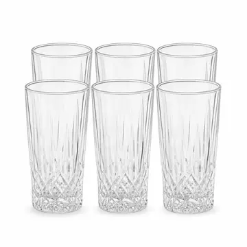 6-Piece Premium 380ml Highball Glassware Set in Clear Glass, view 1