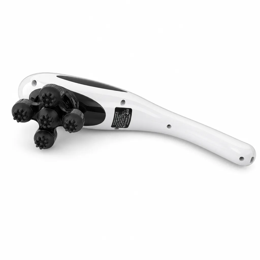 Cordless Handheld Deep Tissue Percussion Massager in White, view 1