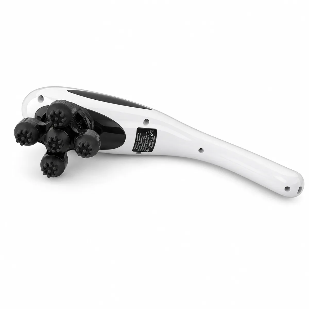 Cordless Handheld Deep Tissue Percussion Massager in White, view 1