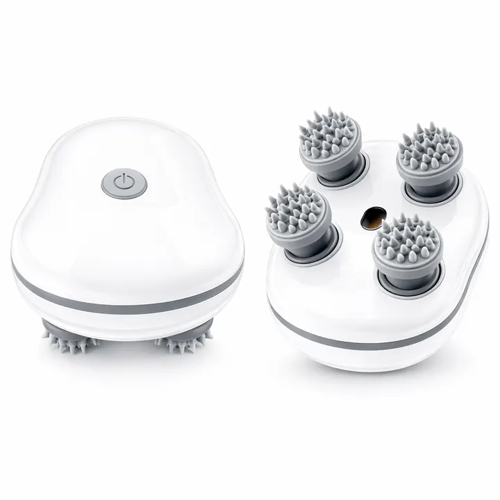 Electric Scalp & Head Massager for Deep Relaxation and Hair Care in White, view 4