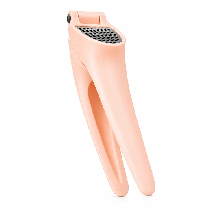 Heavy-Duty Ergonomic Garlic Press & Mincer in Pink, view 2