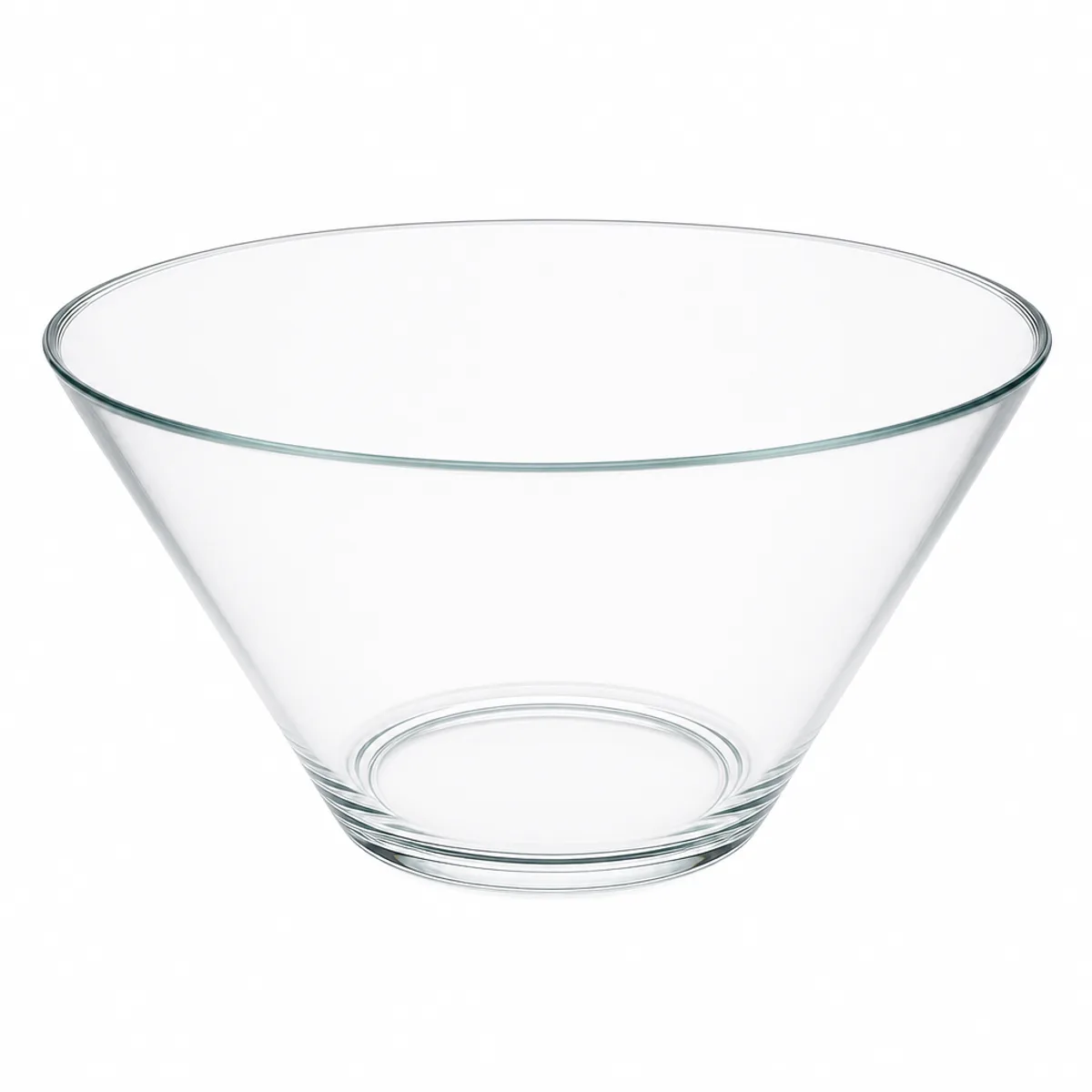 Premium Large Clear Glass Salad & Mixing Bowl - 4400ml in Clear Glass, view 1
