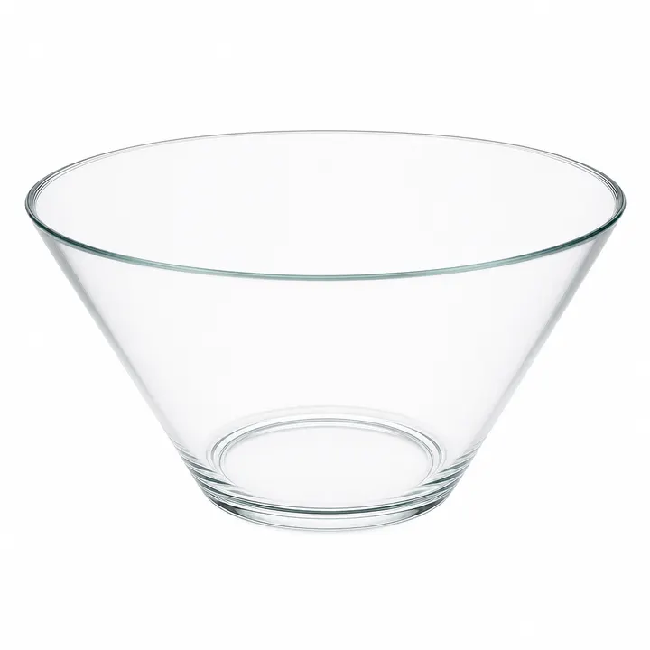 Premium Large Clear Glass Salad & Mixing Bowl - 4400ml in Clear Glass, view 1