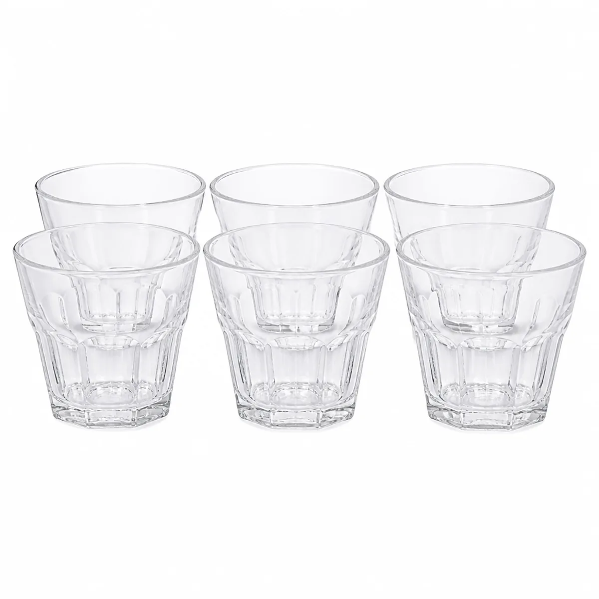 Classic 150ml Glass Tumblers - Set of 6 Wine & Beverage Glasses in Clear Glass, view 1