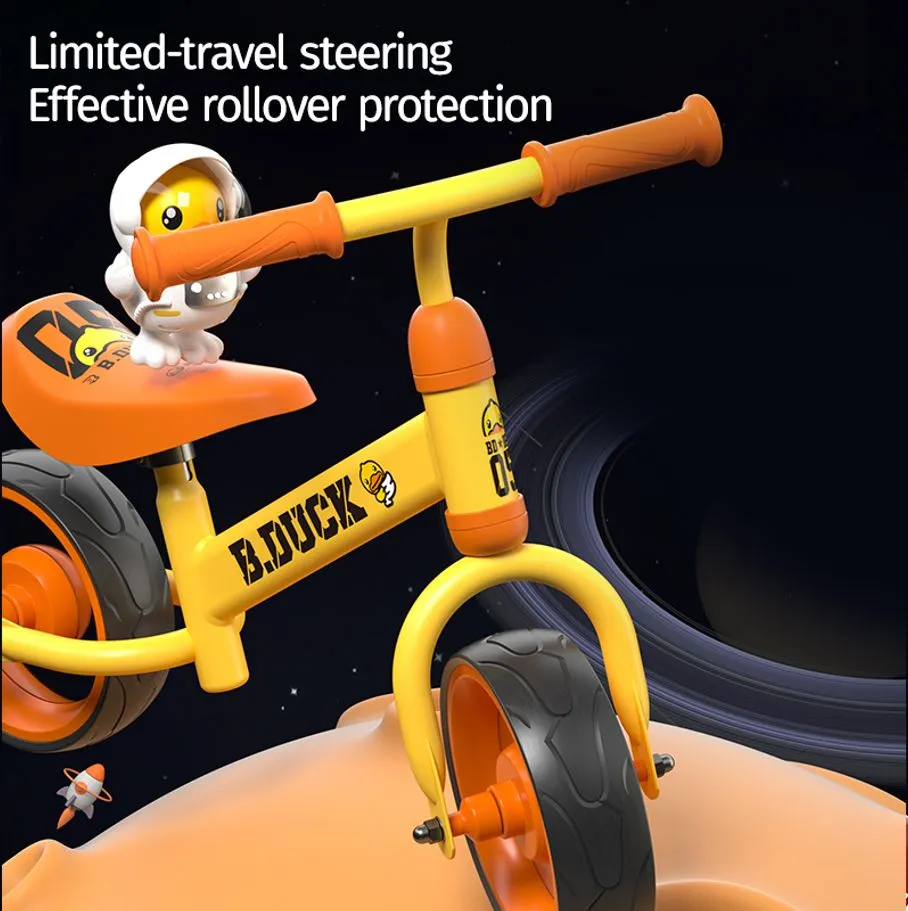 B.Duck Balance Bike in Orange, view 2