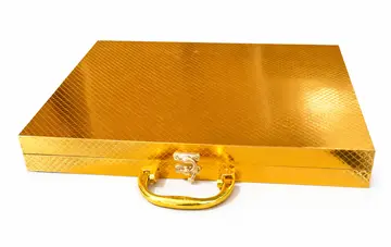 Luxury 24-Piece Stainless Steel Cutlery Set in Golden Gift Case in Gold Case, view 2