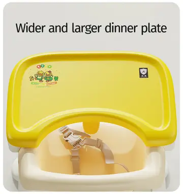 Luddy B.Duck 'Eggshell' Antibacterial Baby High Chair in Yellow, view 9