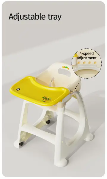 Luddy B.Duck 'Eggshell' Antibacterial Baby High Chair in Yellow, view 10