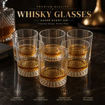 6-Piece Premium 310ml Old Fashioned Tumbler Glassware Set in Clear Glass, view 5
