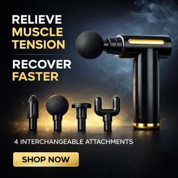 Blueidea BL-720 Rechargeable Deep Tissue Massage Gun in Black, view 5