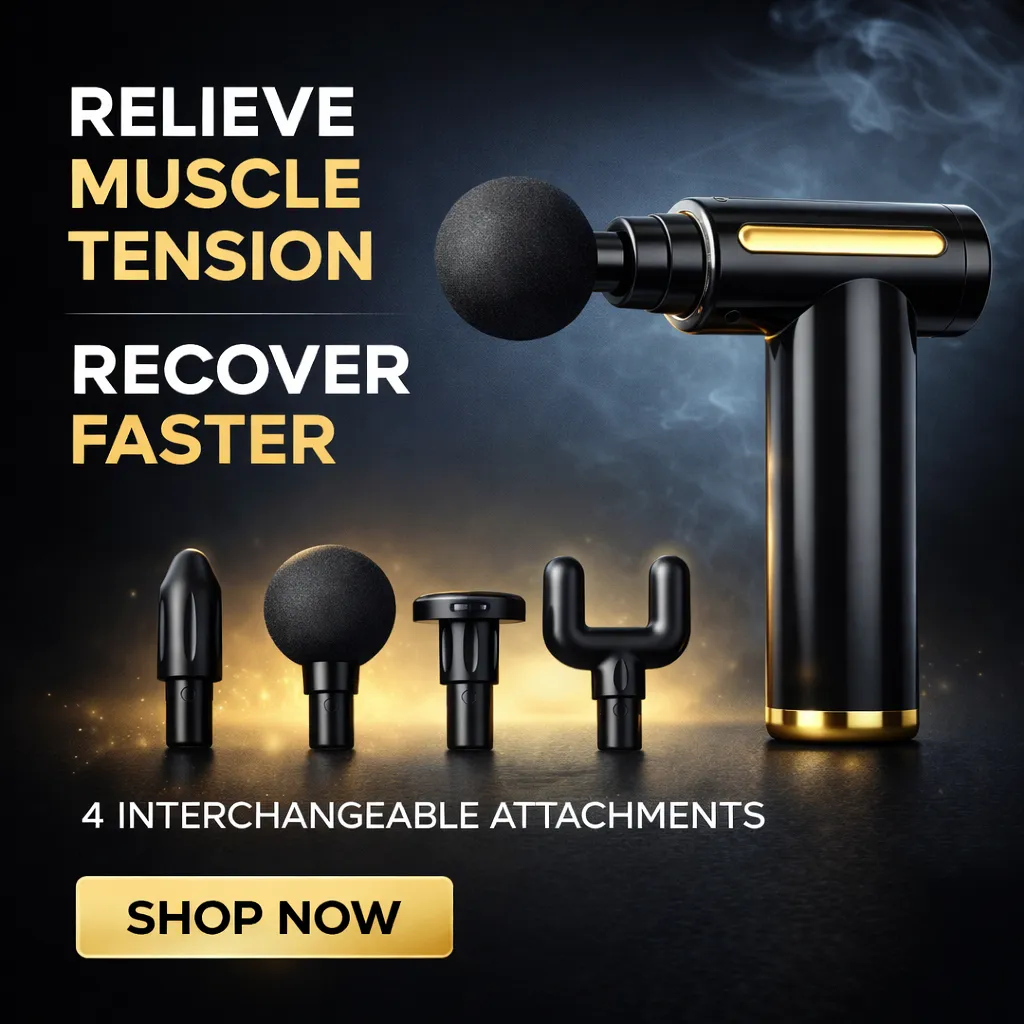 Blueidea BL-720 Rechargeable Deep Tissue Massage Gun in Black, view 5