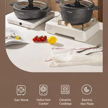 Donnor Premium 16-Piece Non-Stick Maifan Stone Cookware Set in Ivory Cream, view 7