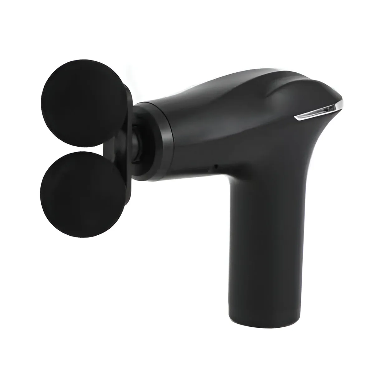 Dual-Head Deep Tissue Percussion Massage Gun in Black, view 1