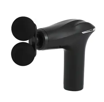 Dual-Head Deep Tissue Percussion Massage Gun in Black, view 1