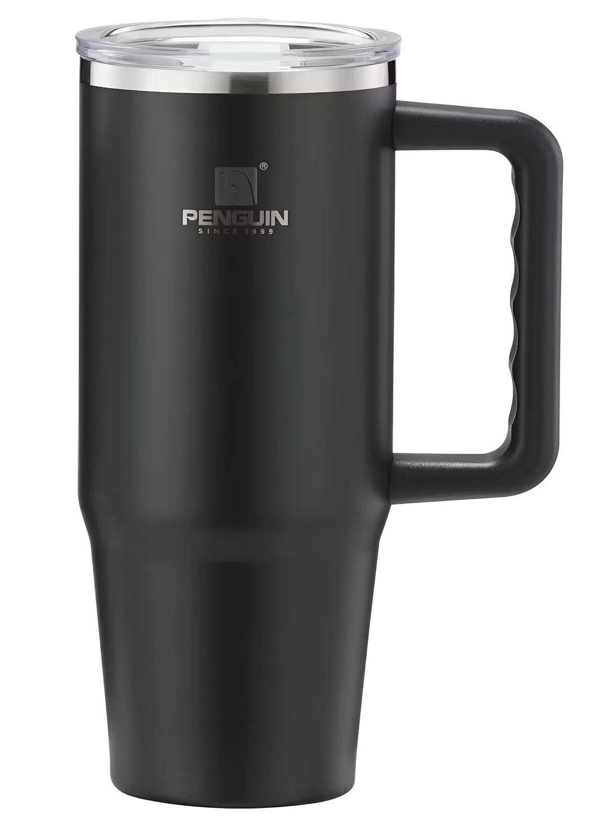 Penguin 1200ml Superior Insulated Travel Tumbler with Handle & Straw Lid in Black, view 1