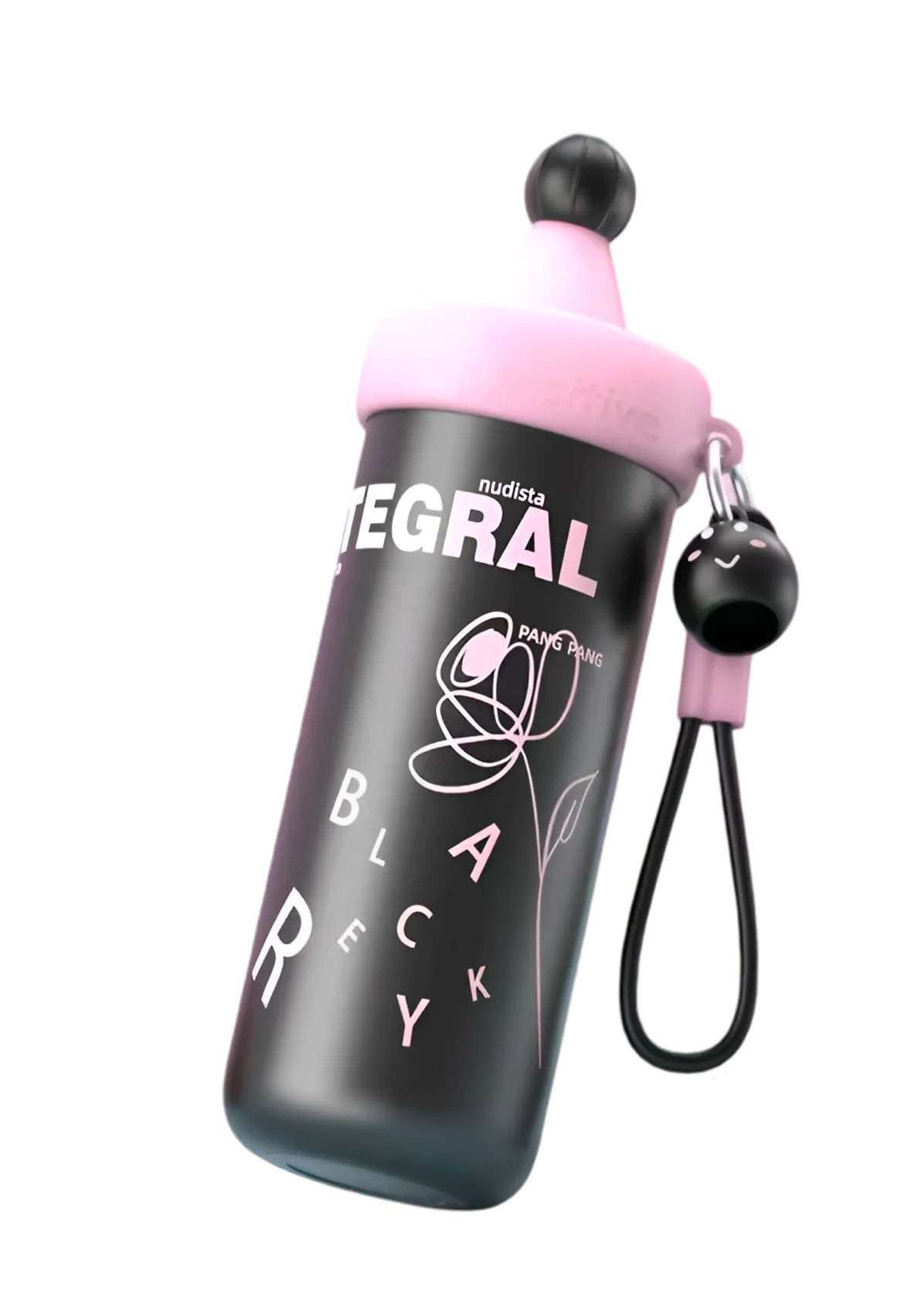 Charm Strap Bottle in Black, view 4