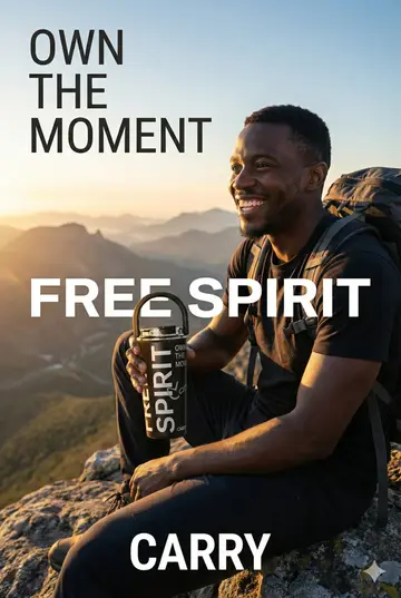 CARRY ME Premium Insulated Stainless Steel Travel Tumbler with Handle in Black, view 2