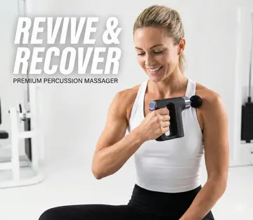 High-Torque Deep Tissue Percussion Massage Gun for Muscle Recovery & Pain Relief in Black, view 4