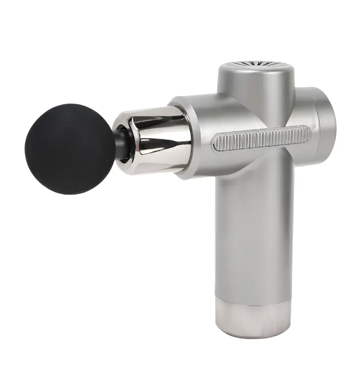 Deep Tissue Percussion Massage Gun with 4 Heads in Grey, view 2