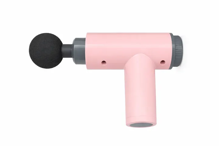 2-in-1 Percussion Massage Gun & Air Inflator with 4 Speed Levels in Pink, view 3
