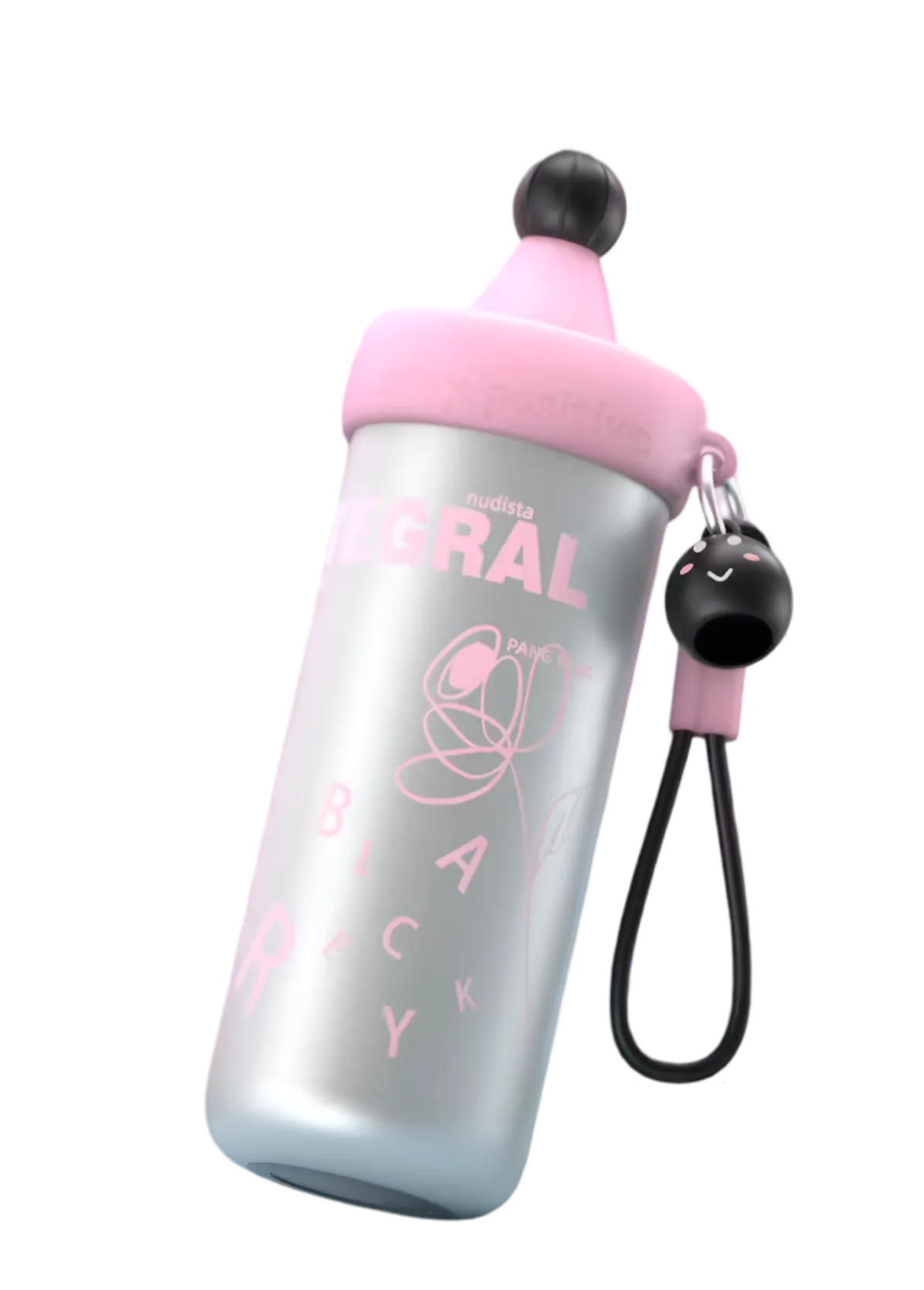 Charm Strap Bottle in Silver, view 2