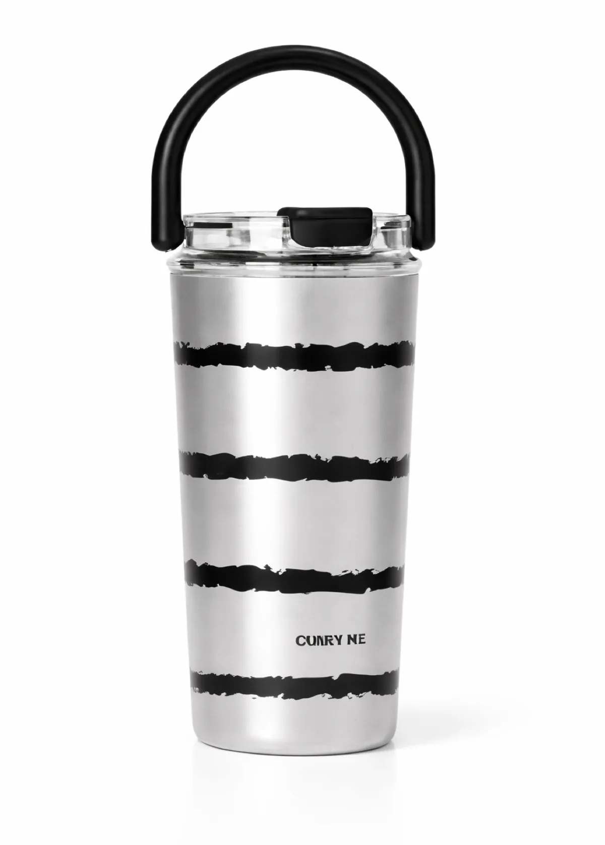 CARRY ME Premium Insulated Stainless Steel Travel Tumbler with Handle in Silver, view 1